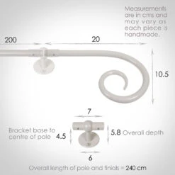 2m 12mm Crook Pack In Clay 6 2m 12mm Crook Pack In Clay -Curtain Hardware Shop 827cl 13