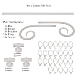 2m 12mm Crook Pack In Clay 7 2m 12mm Crook Pack In Clay -Curtain Hardware Shop 827cl 20