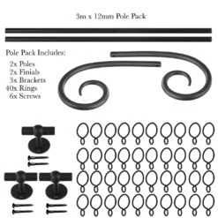 3m 12mm Crook Pack In Beeswax 8 3m 12mm Crook Pack In Beeswax -Curtain Hardware Shop 828bw 20
