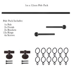 1m 12mm Cannonball Pack In Beeswax 8 1m 12mm Cannonball Pack In Beeswax -Curtain Hardware Shop 829bw 20