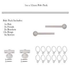 1m 12mm Cannonball Pack In Clay 8 1m 12mm Cannonball Pack In Clay -Curtain Hardware Shop 829cl 20