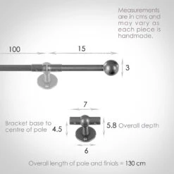 1m 12mm Cannonball Pack In Polished 7 1m 12mm Cannonball Pack In Polished -Curtain Hardware Shop 829po 13