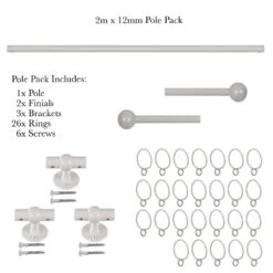 2m 12mm Cannonball Pack In Clay -Curtain Hardware Shop 831cl 20