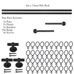 3m 12mm Cannonball Pack In Beeswax 8 3m 12mm Cannonball Pack In Beeswax -Curtain Hardware Shop 832bw 20