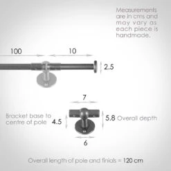 1m 12mm Button Pack In Polished 7 1m 12mm Button Pack In Polished -Curtain Hardware Shop 834po 13