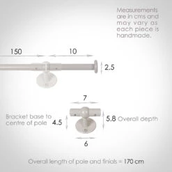 1.5m 12mm Button Pack In Clay -Curtain Hardware Shop 835cl 13