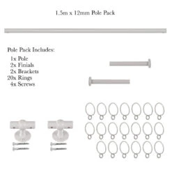 1.5m 12mm Button Pack In Clay -Curtain Hardware Shop 835cl 20