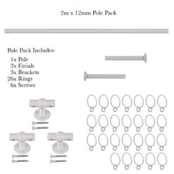 2m 12mm Button Pack In Clay -Curtain Hardware Shop 842cl 20