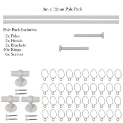3m 12mm Button Pack In Clay -Curtain Hardware Shop 843cl 20
