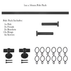 1m 16mm Button Pack In Beeswax -Curtain Hardware Shop 846bw 20