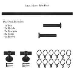 1m 16mm Button Pack In Matt Black 8 1m 16mm Button Pack In Matt Black -Curtain Hardware Shop 846mb 20