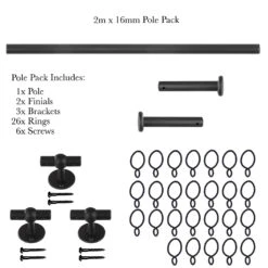 2m 16mm Button Pack In Beeswax -Curtain Hardware Shop 848bw 20