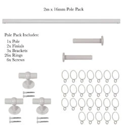 2m 16mm Button Pack In Clay -Curtain Hardware Shop 848cl 20