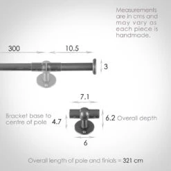 3m 16mm Button Pack In Polished -Curtain Hardware Shop 849po 13